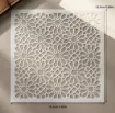 stencil plantilla reutilizable 15x15cms modelo floral margaritas 2