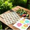 stencil plantilla reutilizable 15x15cms modelo florcitas mini x36 3