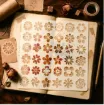 stencil plantilla reutilizable 15x15cms modelo florcitas mini x36 5