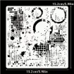 stencil plantilla reutilizable 15x15cms modelo abstracto 0