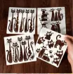 stencil plantilla reutilizable 15x15cms modelo gatitos caprichosos set 4 modelos diferentes 0