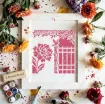 stencil plantilla reutilizable 15x15cms modelo jardin enredadera 1