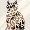 stencil plantilla reutilizable 15x15cms modelo gato gatitos 0