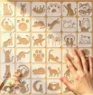 stencil plantilla reutilizable 5x5cms modelo mascota gato set 36 modelos diferentes 0