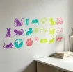 stencil plantilla reutilizable 5x5cms modelo mascota gato set 36 modelos diferentes 1
