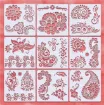stencil plantilla reutilizable 15x15cms modelo estampados floral x9 motivos diferentes precio unitario 0