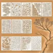 stencil plantilla reutilizable 16x11cms modelo texturas varias set 12 modelos diferentes 0