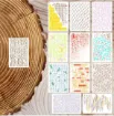 stencil plantilla reutilizable 16x11cms modelo texturas varias set 12 modelos diferentes 1