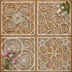 stencil plantilla reutilizable 15x15cms modelo calados ondas 4 motivos diferentes precio unitario 0