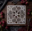 stencil plantilla reutilizable 15x15cms modelo calados ondas 4 motivos diferentes precio unitario 2