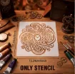 stencil plantilla reutilizable 15x15cms modelo relojes steampunk 4 motivos diferentes precio unitario 2