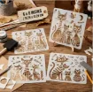stencil plantilla reutilizable 15x15cms modelo gatos divertidos 4 motivos diferentes precio unitario 1