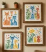 stencil plantilla reutilizable 15x15cms modelo gatos divertidos 4 motivos diferentes precio unitario 4