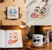 stencil plantilla reutilizable 7 5x7 5cms modelo caritas emoticones set 16 modelos diferentes 3