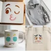 stencil plantilla reutilizable 7 5x7 5cms modelo caritas emoticones set 16 modelos diferentes 6
