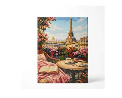 pintura diamantes 5d bastidor 30x40cms motivo paris floral 0