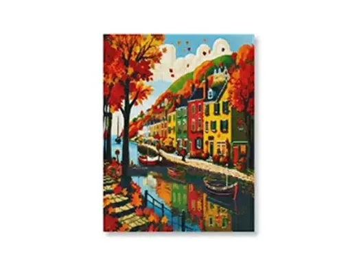 pintura diamantes 5d bastidor 30x40cms motivo canal otonal 0