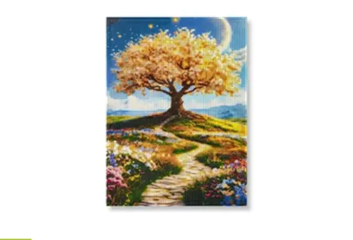 pintura diamantes 5d bastidor 30x40cms motivo arbol golden 0