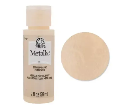pintura acrilica metalizada metallic acrylic color f a folk art 2oz 59ml color 675 champagne 0