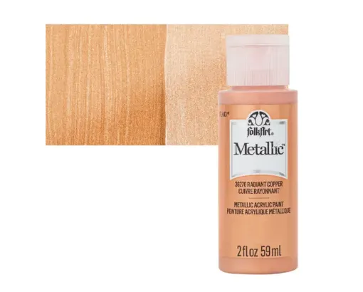 pintura acrilica metalizada metallic acrylic folk art x2oz 59ml color 36270 radiant copper cobre radian 0