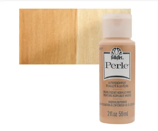 pintura acrilica perlada brillante perle acrylic folk art x2oz 59ml color 4579 peach puff melocoton 0