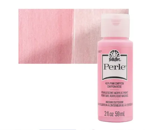 pintura acrilica perlada brillante perle acrylic folk art x2oz 59ml color 4574 pink chiffon gasa rosa 0