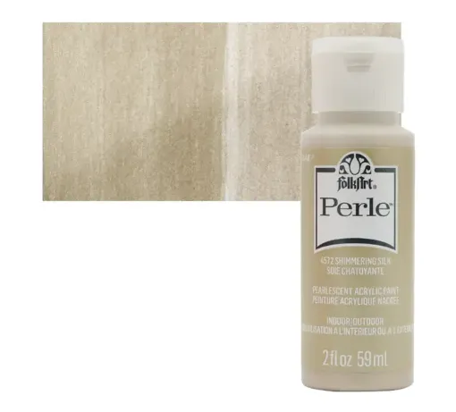 pintura acrilica perlada brillante perle acrylic folk art x2oz 59ml color 4572 shimmering silk seda 0