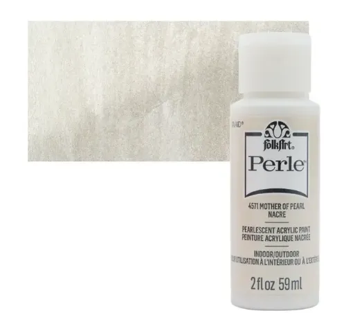 pintura acrilica perlada brillante perle acrylic folk art x2oz 59ml color 4571 mother pearl madreperla 0