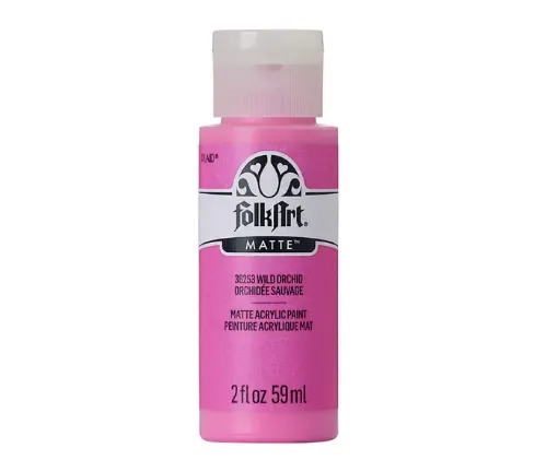 pintura acrilica mate acrylic matte folk art x59ml color 36253 wild orchid orquidea salvaje 0