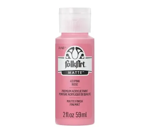 pintura acrilica mate acrylic matte folk art x59ml color 413 pink rosado 0