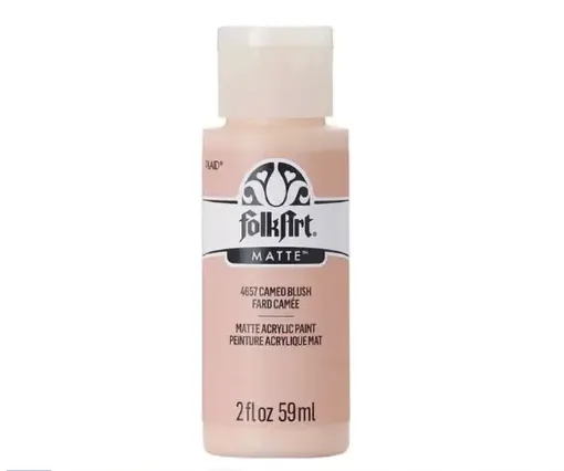 pintura acrilica mate acrylic matte folk art x59ml color 3657 cameo blush colorete 0