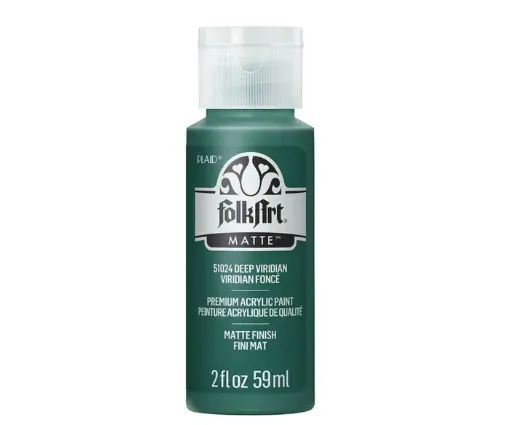 pintura acrilica mate acrylic matte folk art x59ml color 51024 deep viridian verde viridiano profundo 0