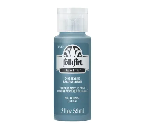 pintura acrilica mate acrylic matte folk art x59ml color 2499 skyline azul horizonte 0