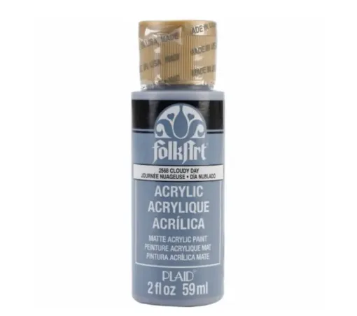 pintura acrilica mate acrylic matte folk art x59ml color 2568 cloudy day dia nublado 0