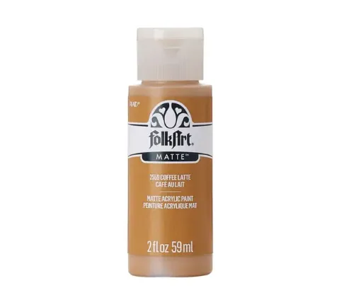 pintura acrilica mate acrylic matte folk art x59ml color 2559 coffee latte cafe leche 0