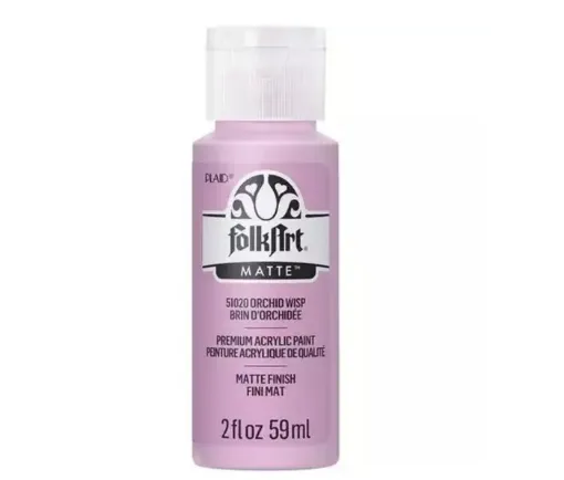pintura acrilica mate acrylic matte folk art x59ml color 51020 orchid whisp orquidea 0