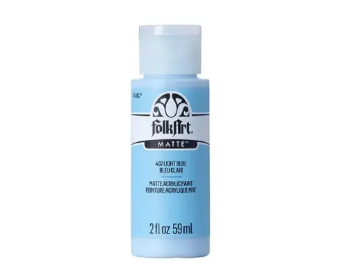 pintura acrilica mate acrylic matte folk art x59ml color 402 light blue azul claro 0