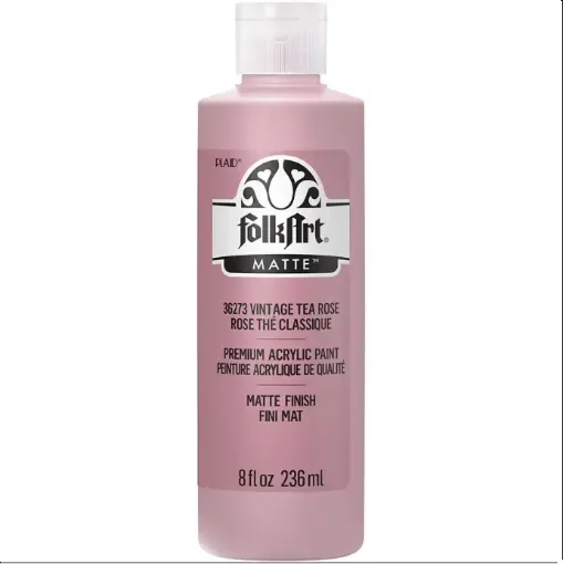 pintura acrilica mate acrylic color f a folk art x8oz 236ml color 36273 vintage tea rose rosa te 0