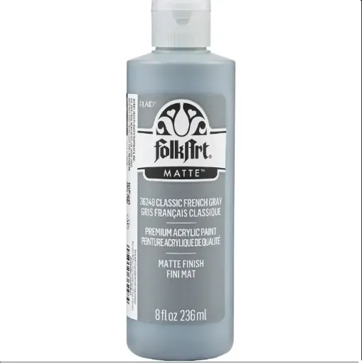 pintura acrilica mate acrylic color f a folk art x8oz 236ml color 36248 classic french gray gris france 0