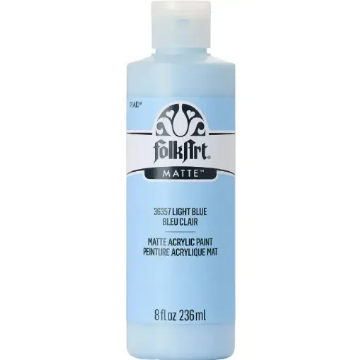 pintura acrilica mate acrylic color f a folk art x8oz 236ml color 36357 light blue azul claro 0