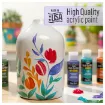 pintura acrilica satinada multi surface folk art 16oz 473ml color 6383 pure black negro puro 1