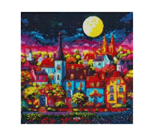 pintura diamantes 5d bastidor cuadrado 30x30cms motivo magic city 0