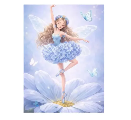 pintura diamantes 5d bastidor 30x40cms motivo hada azul 0