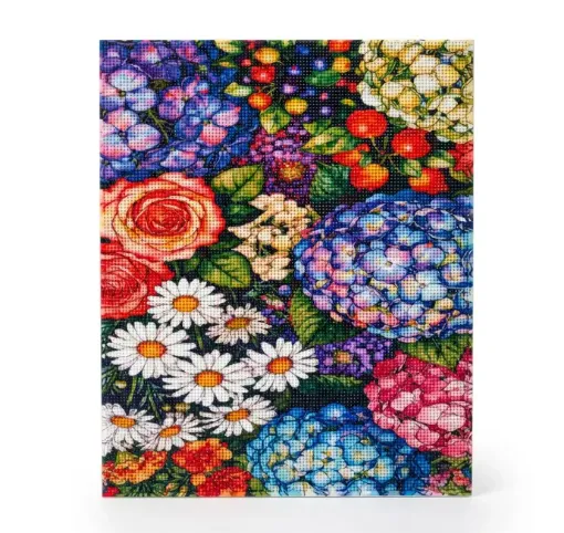 pintura diamantes 5d bastidor 40x50cms motivo flores 0
