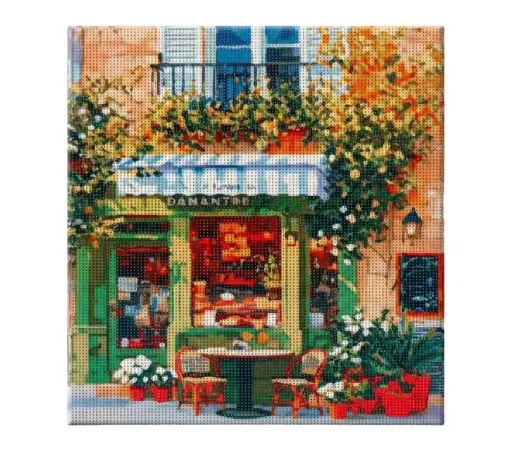 pintura diamantes 5d bastidor 40x50cms motivo cafeteria 0