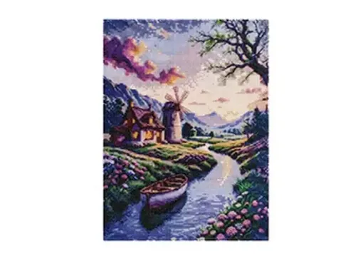 pintura diamantes 5d bastidor 30x40cms motivo calm lake 0