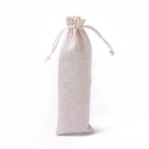 bolsa rustica arpillera yute 19x8cms color blanco antiguo x5 unidades 0