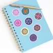 apliques autoadhesivos impermeables pvc motivo mandalas 40 60cms x50 unidades diferentes 2