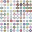 apliques autoadhesivos impermeables pvc motivo mandalas 5cms x50 unidades diferentes 1