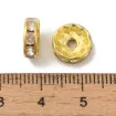 separador rueda metalica 10x4mms color dorado strass cristal por 100 unidades 1